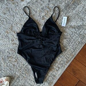 BRAND NEW LA Hearts One Piece Black bathing suit